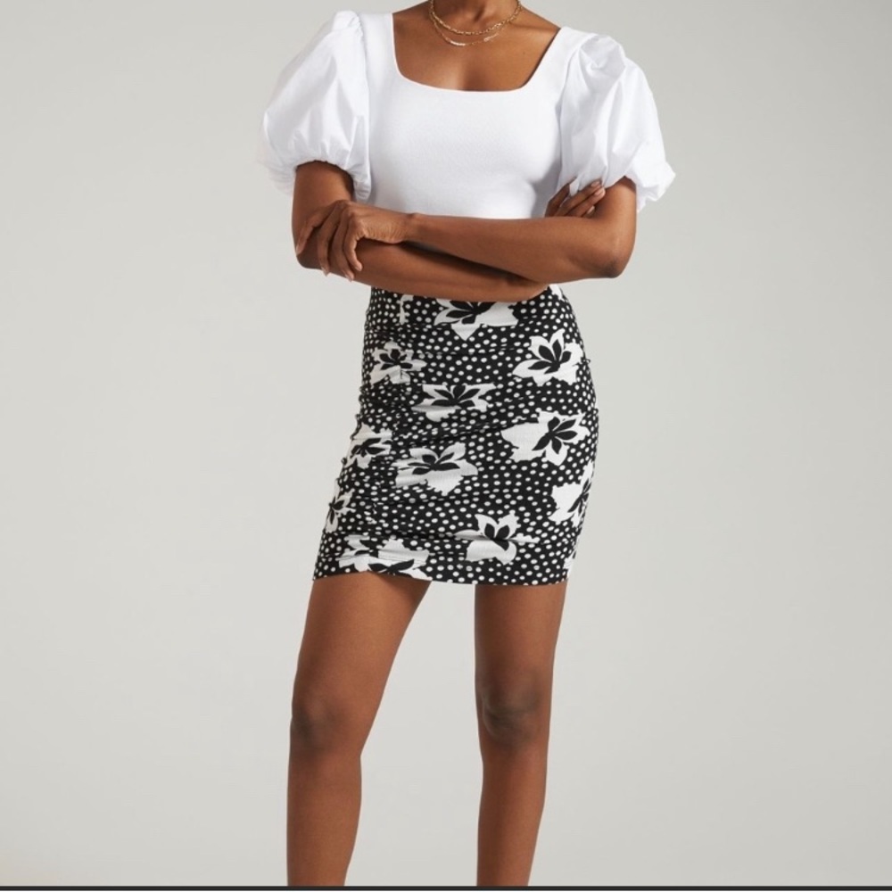 Anthropologie Porridge Ruched Knit Mini Skirt Size XXS